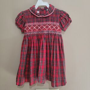 Carriage Boutique Red Christmas Vintage Plaid Dress Size 24M